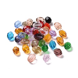 Perles d'imitation cristal autrichien, grade AAA, facette, ovale, couleur mixte, 6x9.5mm, Trou: 0.7~0.9mm