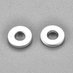 201 нержавеющей стали связывающий кольца, пончик, серебряные, 6.5x1~1.8 мм, внутренний диаметр: 2.7~2.8 мм
