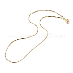 Collane d'ottone della catena del serpente, con chiusure moschettone, placcato di lunga durata, vero placcato oro 18k, 18.50 pollice (47 cm), 1.5mm