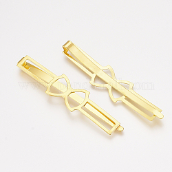Capelli di ferro bobby pin, bowknot, oro, 66.5x14x4mm