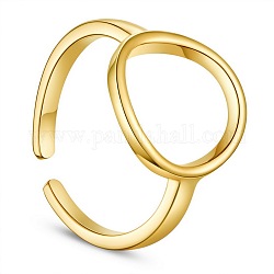 Shegrace design semplice 925 anelli in argento sterling, con il cerchio, vero placcato oro 24k, formato 7, 17mm