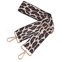 Cinghie larghe della borsa del poliestere, spallacci regolabili di ricambio, cintura borsa removibile retrò, con chiusura girevole, per borsetta borse a tracolla borsa di tela, motivo stampa leopardo, 71~127x5cm