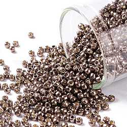 Toho perles de rocaille rondes, Perles de rocaille japonais, (pf556) permafinish mauve métallisé, 11/0, 2.2mm, Trou: 0.8mm, environ 5555 pcs/50 g