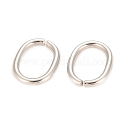 304 in acciaio inox anelli di salto aperto, ovale, colore acciaio inossidabile, 13x11x2mm