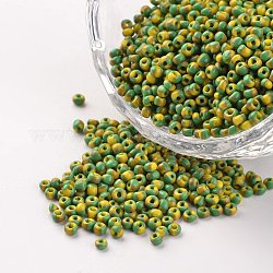 12/0 perles en verre de couleurs opaques, perles rondes de semences, colorées, 1.5~2x2mm, Trou: 0.5mm, environ 22500 pcs/450 g