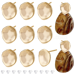 Shop BENECREAT 16Pcs Real 18K Gold Plated Donut Shape Brass Stud