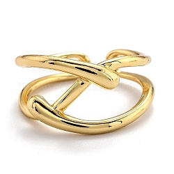 Anelli gemelli in ottone, anelli aperti, vero placcato oro 18k, taglia 6 degli stati uniti, diametro interno: 17mm