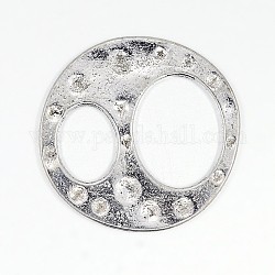 Pendenti in lega metallica,  piombo e cadmio e nichel libero, rotondo e piatto, argento antico, 25mm, 1mm