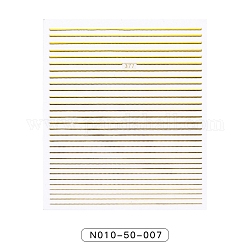 ゴールドスタンピングネイルアートステッカー  水転写  ネイルチップの装飾用  縞模様  90x77mm