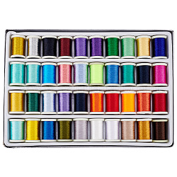 ポリエステル刺繍糸  衣類用アクセサリー  ミックスカラー  0.5mm  40色  1pc /カラー  40個/箱