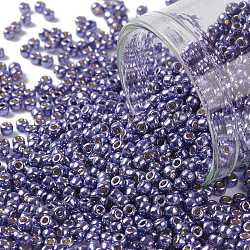 TOHO Round Seed Beads, Japanese Seed Beads, (PF567) PermaFinish Purple Metallic, 11/0, 2.2mm, Hole: 0.8mm, about 1110pcs/bottle, 10g/bottle