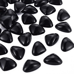 Cabochon di plastica, naso triangolare, nero, 15x20x6.5mm