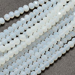 Fili sfaccettati di perle opaline rondelle, 4x3mm, Foro: 1 mm, circa 125pcs/filo, 14.9 pollice