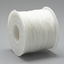 Cordons polyester, blanc, 0.5~0.6mm, environ 131.23~142.16 yards (120~130 m)/rouleau