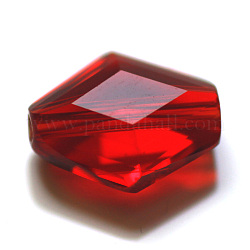 Имитация австрийских кристаллов, класс AAA, граненые, двухконусные, темно-красный, 14x12x6 мм, отверстие : 0.9~1 мм