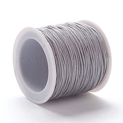 Плетеной нейлоновой нити, DIY материал для изготовления ювелирных изделий, серые, 0.8 мм, 100 ярдов / рулон
