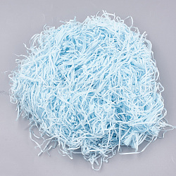 Il tessuto decorativo in rafia ritrae il materiale di imballaggio in carta, per stucco regalo, cielo azzurro, 2~4mm