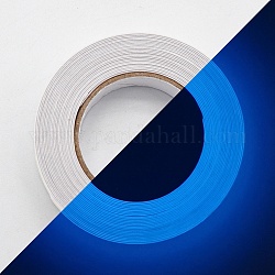PVC接着剤蓄光テープ  防水蓄光警告テープ  階段用  壁と階段  フラット  ブルー  10mm  約3m /ロール