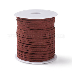 Cordón de gamuza sintética de 45 m, encaje de imitación de gamuza, de color rojo oscuro, 2~2.5x1.5~2mm, alrededor de 50 yarda (45 m) / rollo