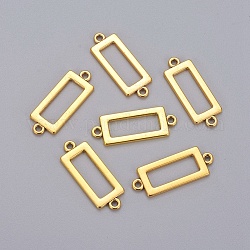 Conectores de enlaces de aleación, sin plomo y cadmio, Rectángulo, oro antiguo, 30x11.5x2mm, agujero: 2 mm