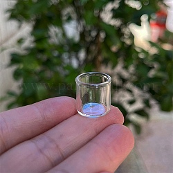 Miniatur-Ornamente aus Glasbechern, Mikro-Landschaftsgarten-Puppenhauszubehör, vorgetäuschte Requisitendekorationen, Transparent, 15x15 mm