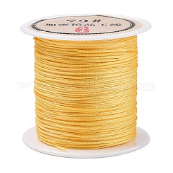 40 ярд нейлоновый шнур с китайским узлом, нейлоновый шнур для изготовления украшений, золотые, 0.6 мм