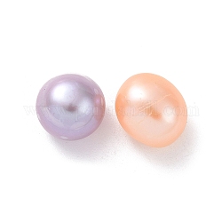 Culture des perles perles d'eau douce naturelles, sans trou, ronde, colorées, 8.5~9x8x6.5mm