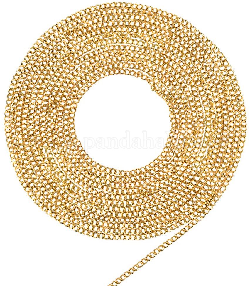 Shop PandaHall Elite 5 Meter Brass Twist Chains Curb Chains Size 3x2mm