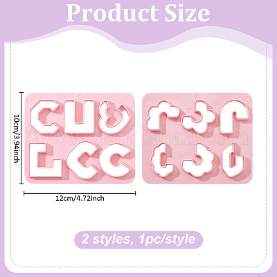 2 шт. 2 Молды из АБС-пластика&nbsp;DIY-ME0002-45-1