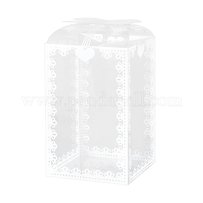 Benecreat 24 pz scatole trasparenti per bomboniere con motivo bowknot  14x9x9 cm rettangoli scatole regalo trasparenti in pvc per caramelle al  cioccolato confezioni regalo di san valentino all'ingrosso 