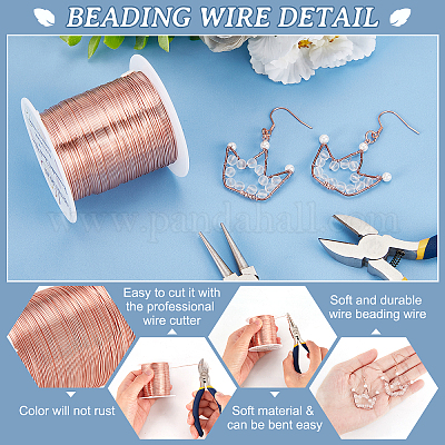 Shop BENECREAT 22 Gauge 55 Yards Jewelry Beading Wire Tarnish Resistant  Copper Wire for Beading Wrapping and Other Jewelry Craft Making for Jewelry  Making - PandaHall Selected