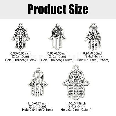 50шт 5 стиля подвески из сплава в тибетском стиле&nbsp;TIBEP-YW0001-79-1
