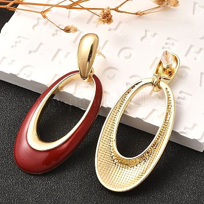 Латунные болтающиеся серьги&nbsp;EJEW-Q013-04G-1