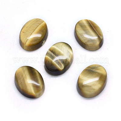 Cabochons en œil de tigre naturel&nbsp;G-O175-16B-1