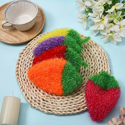 10 шт. двухцветные полиэстеровые чистящие салфетки&nbsp;AJEW-GF0011-61-1