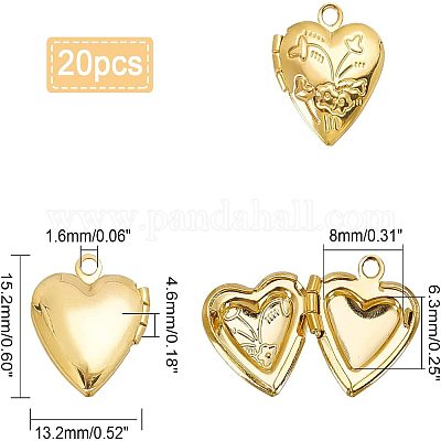 Wholesale PandaHall Elite Brass Locket Pendants 