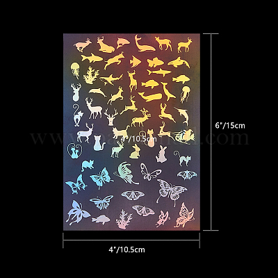 Пластиковые фото лазерные наклейки&nbsp;AJEW-OC0001-05-1