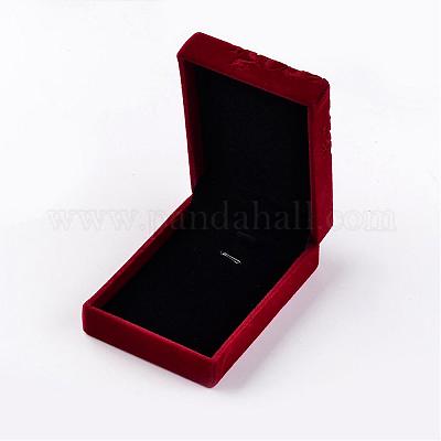 Коробки прямоугольника бархата ожерелья VBOX-D003-01-1
