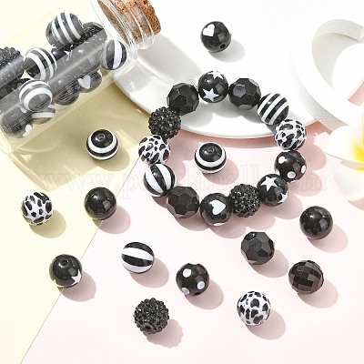 100 шт. Непрозрачные акриловые бусины&nbsp;OACR-CJ0002-50-1