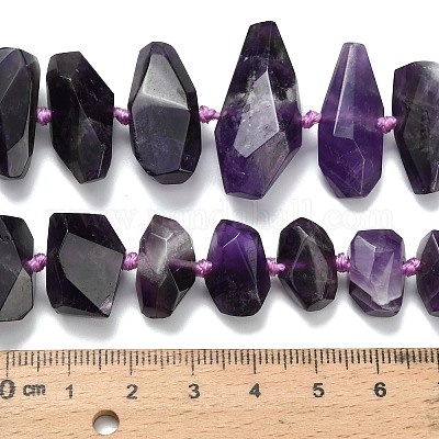 Natürlichen Amethyst absolvierte Perlen Stränge&nbsp;G-L642-D02-01-1