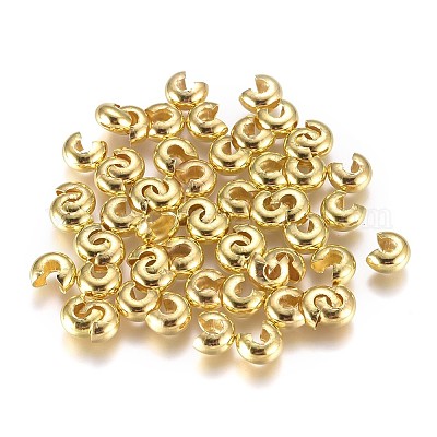 100pcs/pack 3mm 4mm Round Crimp Covers Bead Caps Spacer Beads For