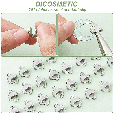 Shop DICOSMETIC 100Pcs Pendant Clasp Connectors U Shape Stainless