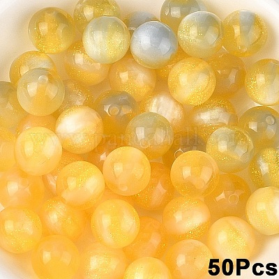 50 шт. непрозрачных УФ-реактивных шариков&nbsp;RESI-YW0005-93D-1