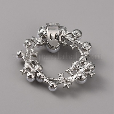 Пластиковое украшение для обуви с имитацией жемчуга AJEW-WH0248-217P-1