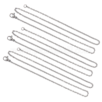 Unicraftale 30pcs 44.9cm Unisex-Kabelketten Halsketten 304 Edelstahlketten Kabelkette Halskette mit Hummerkrallenverschlüssen Metallketten für die Herstellung von DIY-Schmuckketten STAS-UN0003-39P-1