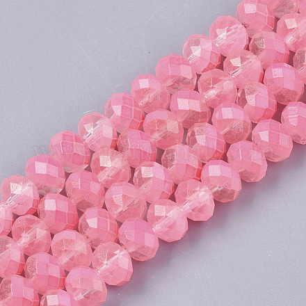 Chapelets de perles en verre peint par pulvérisation DGLA-T001-006E-1