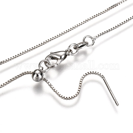Collares ajustables de cadena veneciana de latón electrochapado MAK-L028-02P-1