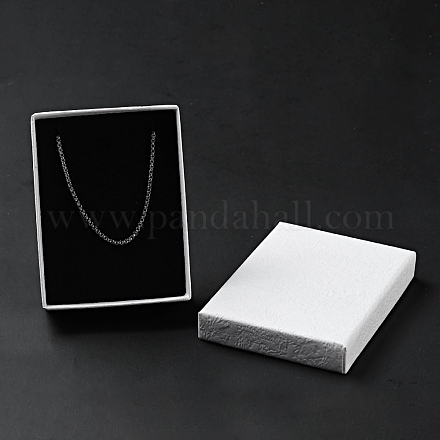 Boîtes-cadeaux de collier de papier de texture OBOX-G016-C05-A-1