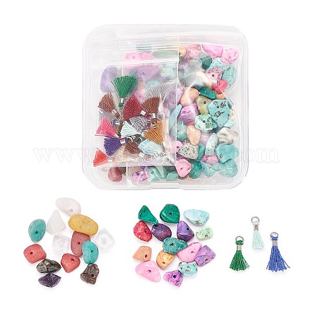 Wholesale Natural & Synthetic Mixed Stone Beads Kit for DIY Jewelry Making  Finding Kit 