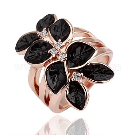 New Fashion Jewelry Tin Alloy Enamel Leaf Finger Rings For Women RJEW-BB14092-8RG-1